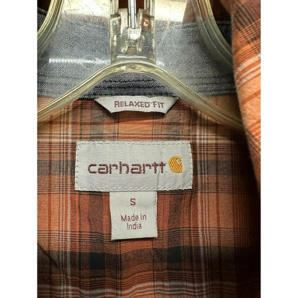 Carhartt Relaxed Fit Men's Short Sleeve Pearl Snap Size Small - Picture 3 of 5